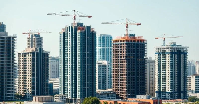 Construção de edifícios em São Paulo