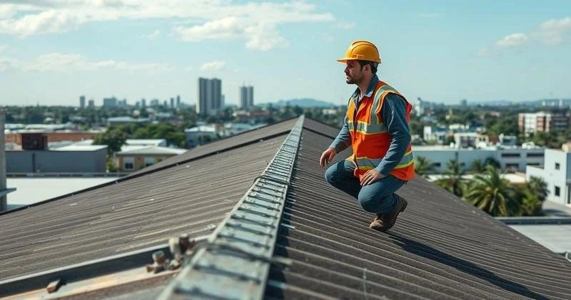 Manutenção em telhados industriais